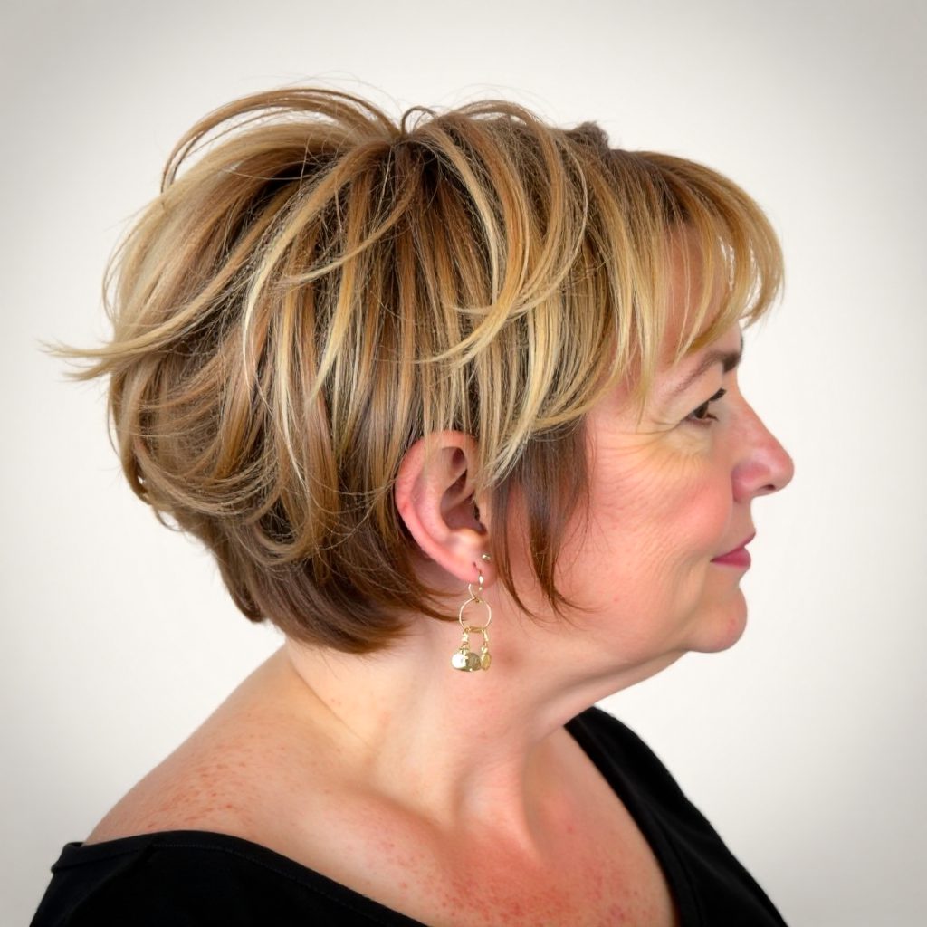 Short Rounded Bob with Face Framing Pieces