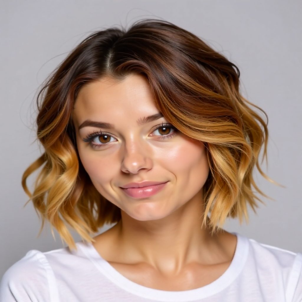 Copper Bob with Face Framing Highlights