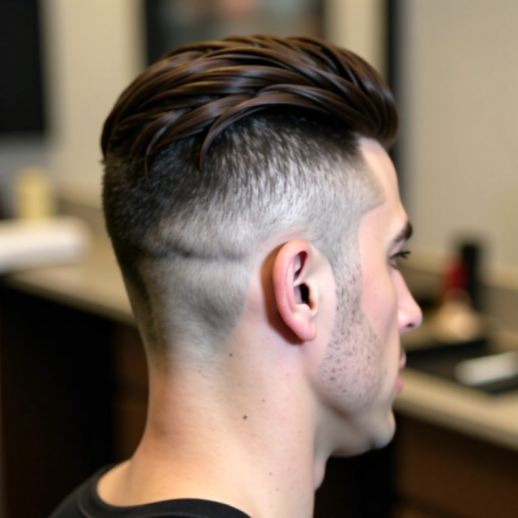 Longer Crew Cut with Shaved Sides