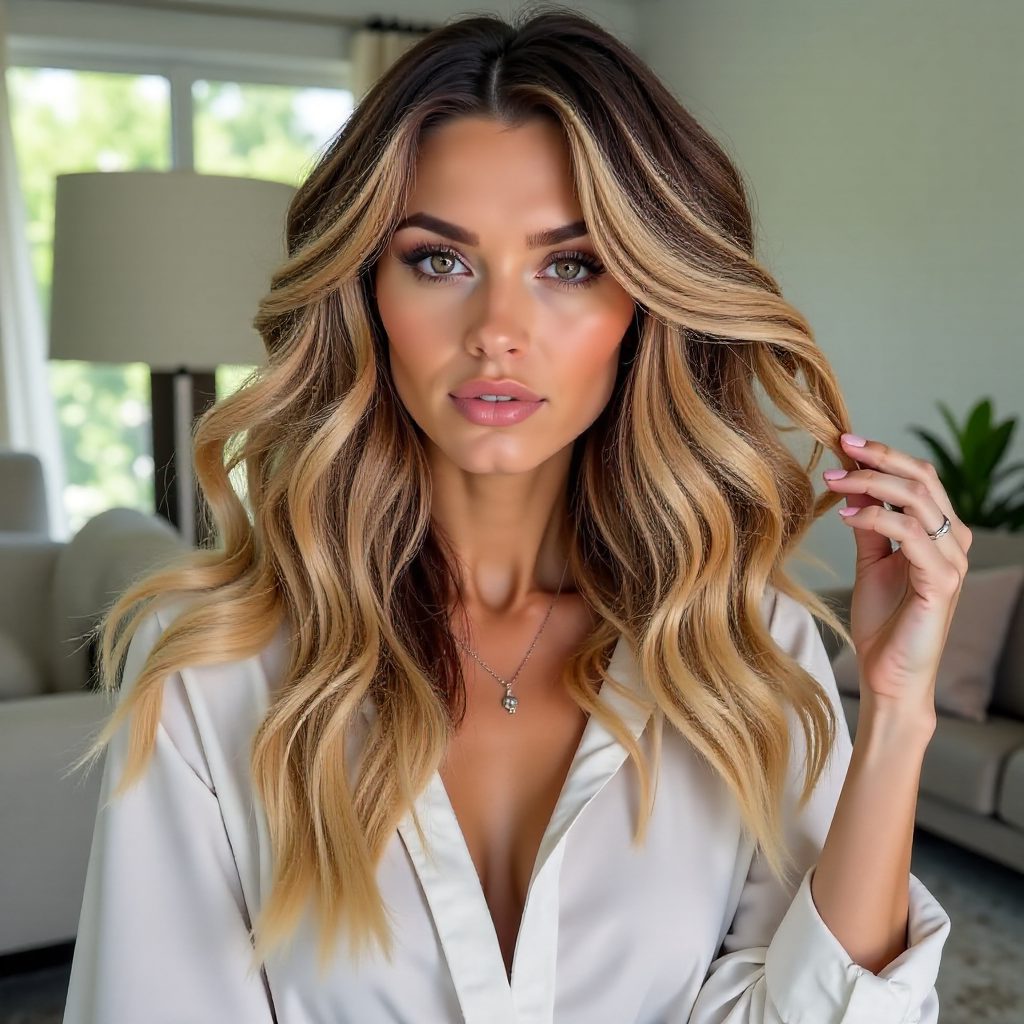 Chest Length Golden Blonde Curls