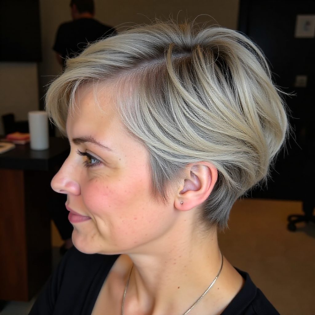 Modern Pixie Cut with Longer Layers