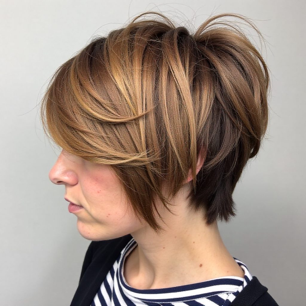 Two Tone Pixie Bob for Older Women