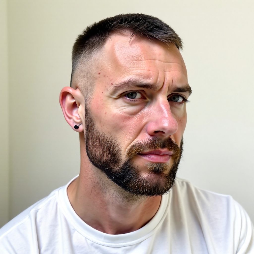 Traditional Crew Cut with Skin Fade