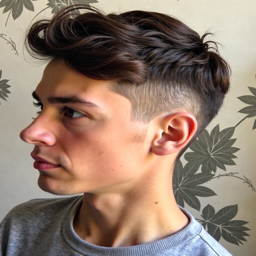 Long Crew Cut for Curly Hair