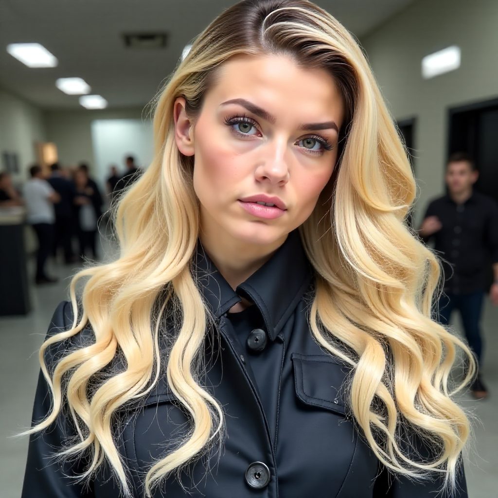 Blonde Wavy Style for Heart Face Shape