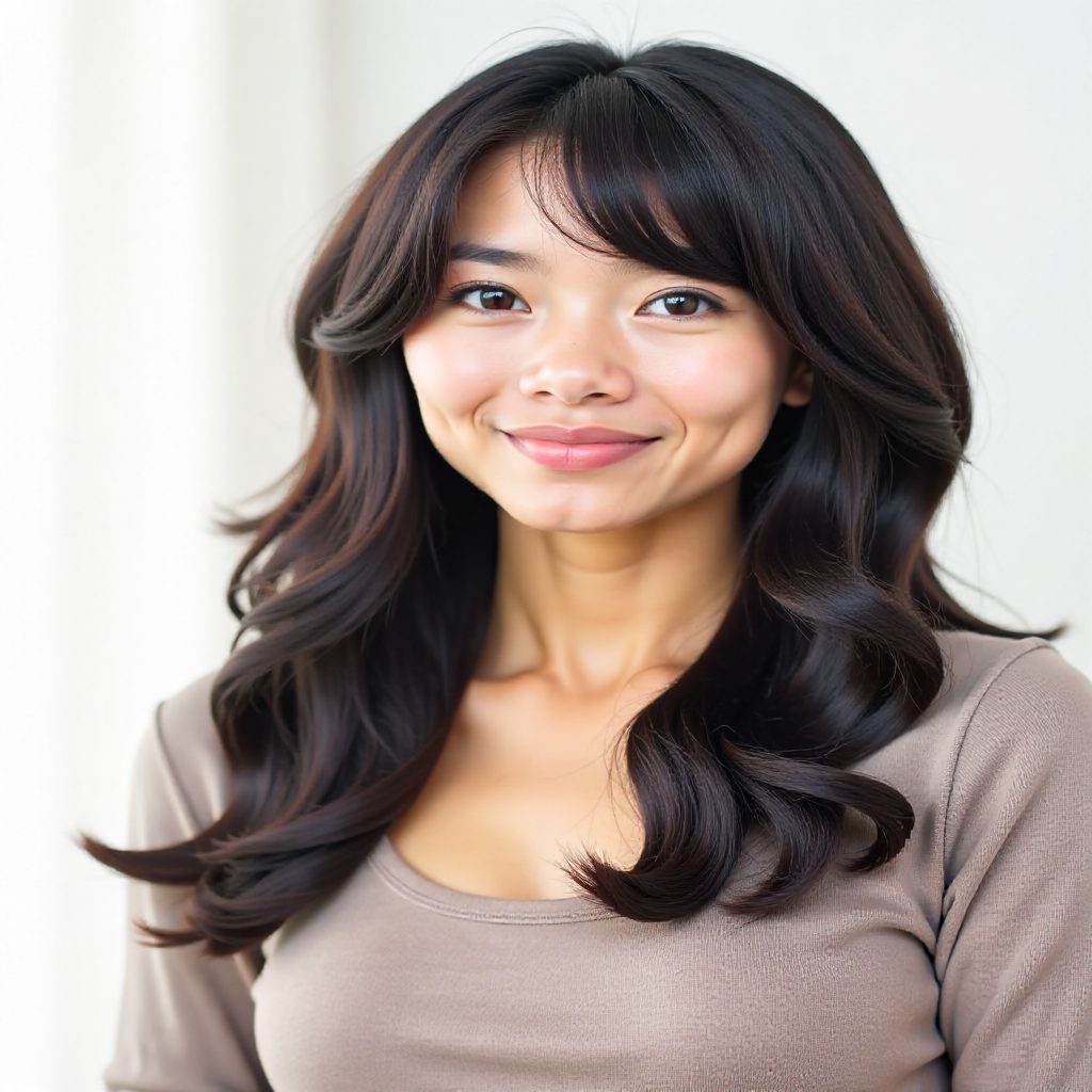 Medium Soft Shag with Thin Bangs