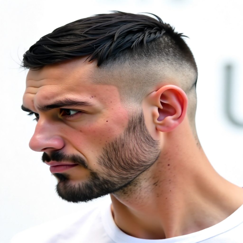 Buzz Cut Hairstyle with Facial Hair