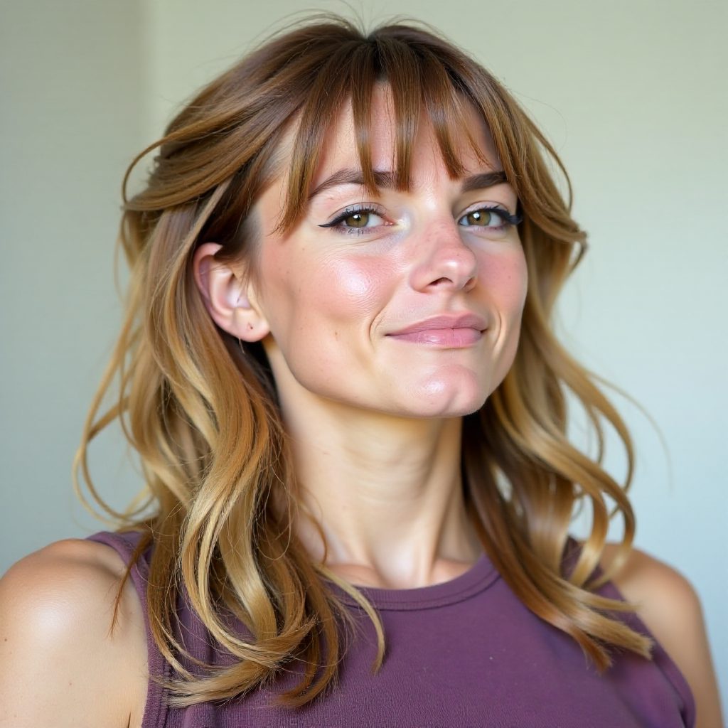 Highlighted Long Wavy Shag