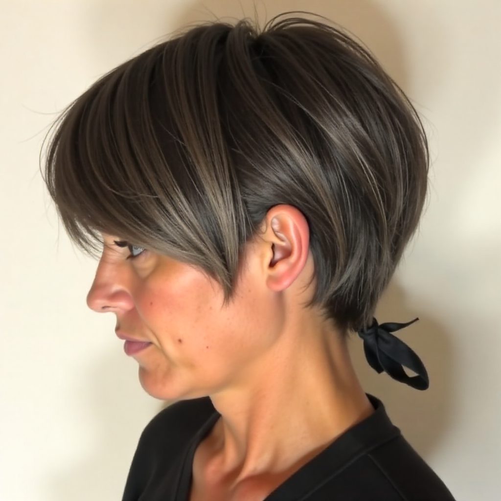 Pixie Bob with Asymmetrical Fringe