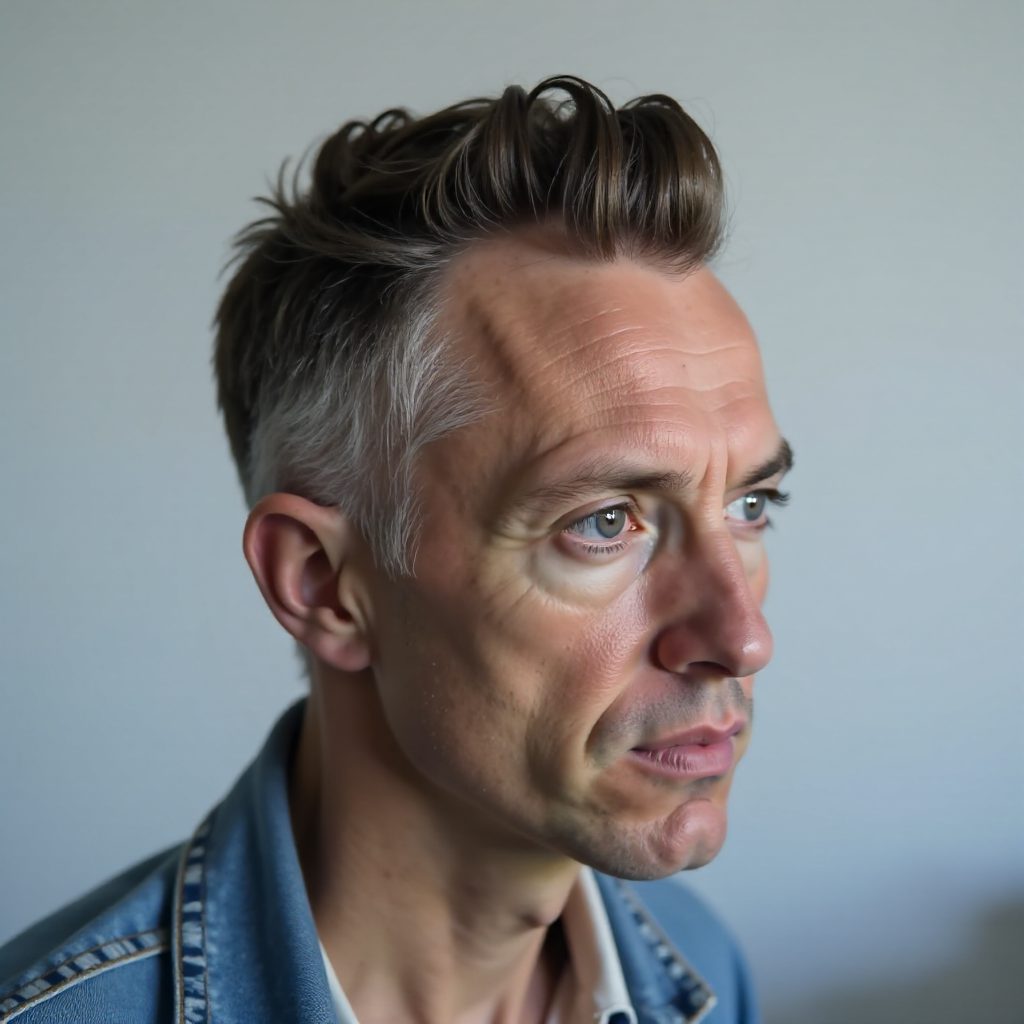 Side Swept Crew Cut Hairstyle