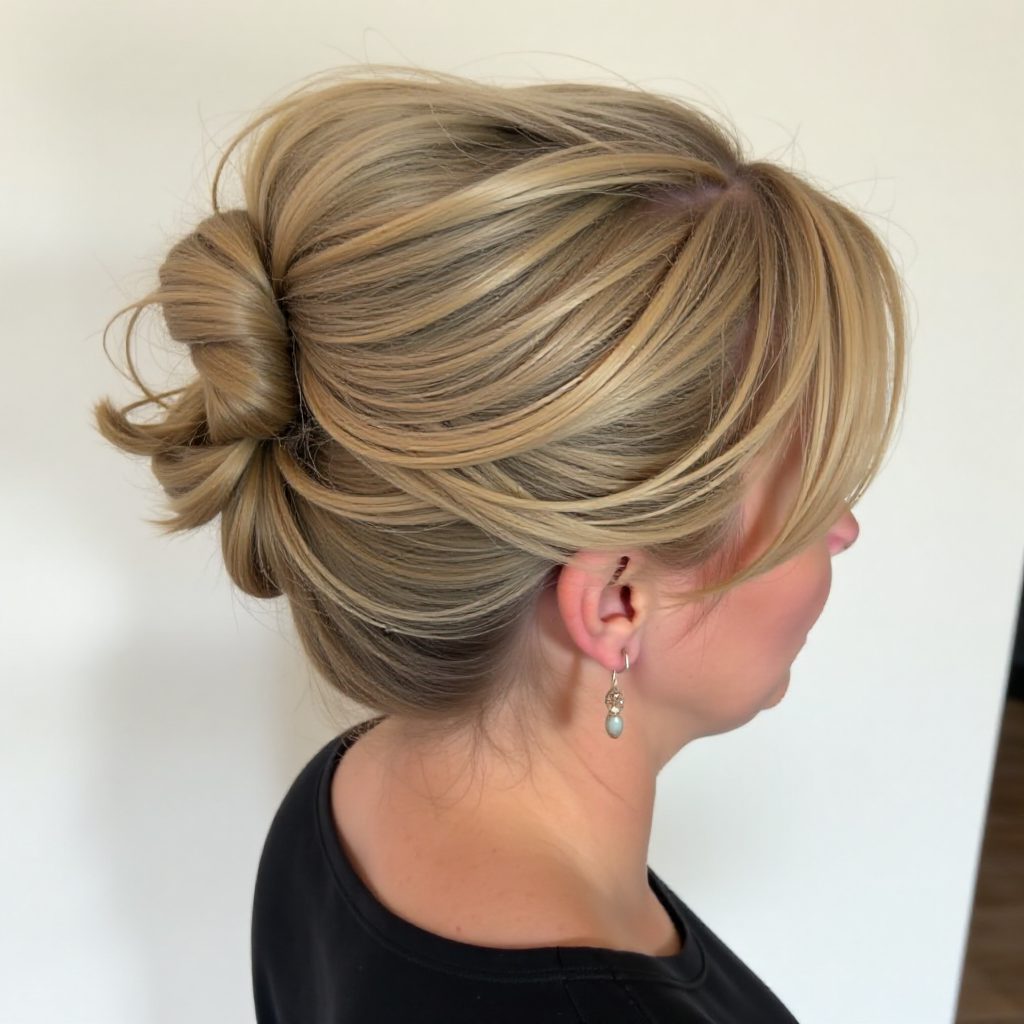 Swirled High Bun For Mother Of The Bride