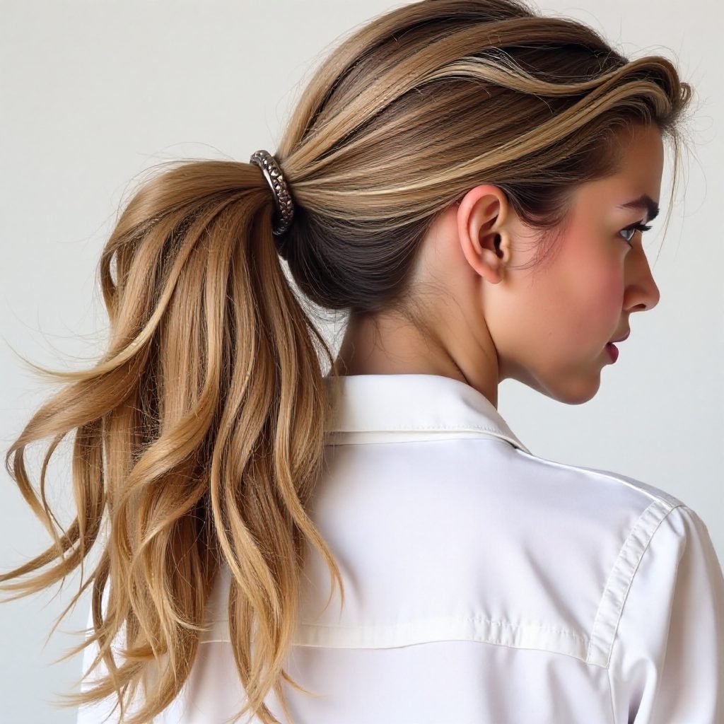 Delicate Wavy Pony for Brides