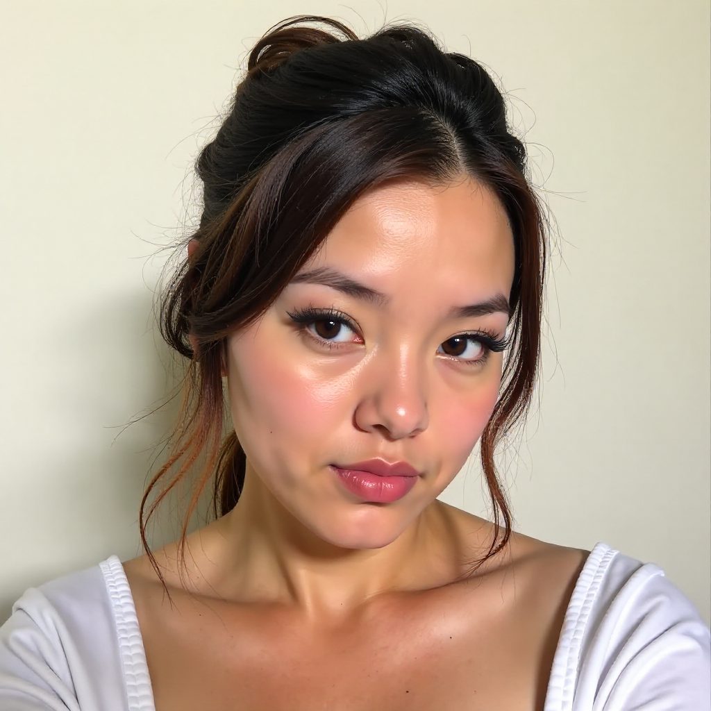 Side Fringe French Twist Bun
