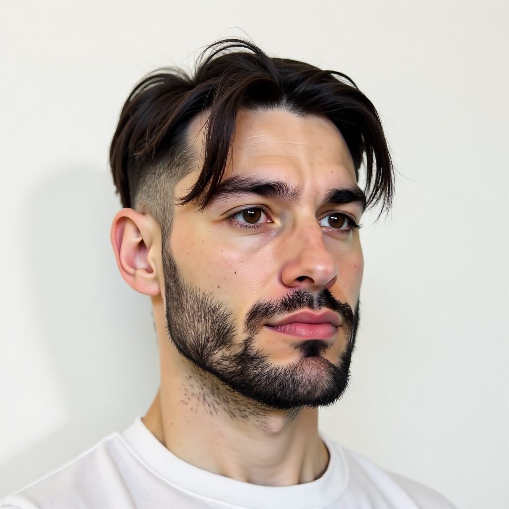 Short Middle Part Hairstyle
