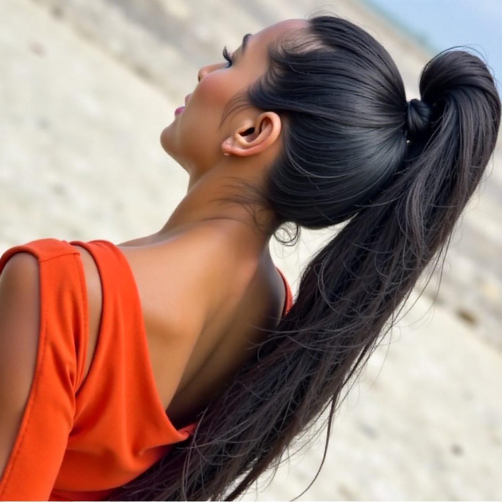 Braided Ponytail with Snake Braids