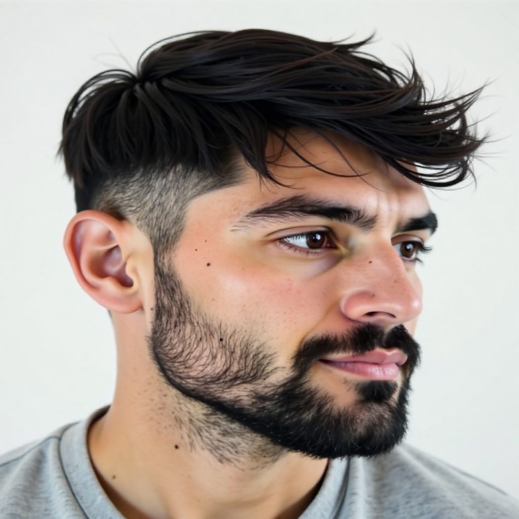 Low Drop Fade with a Beard