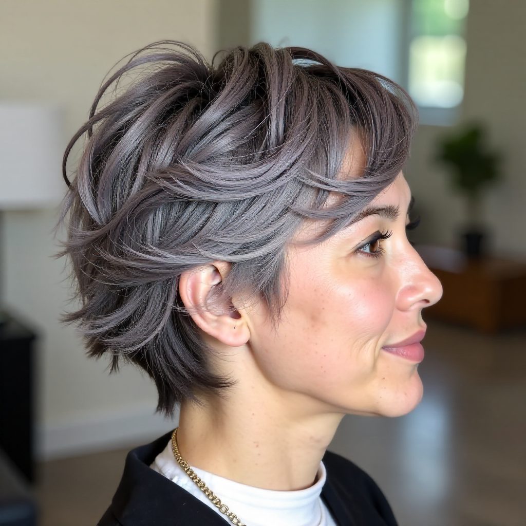Voluminous Curls Burst Fade