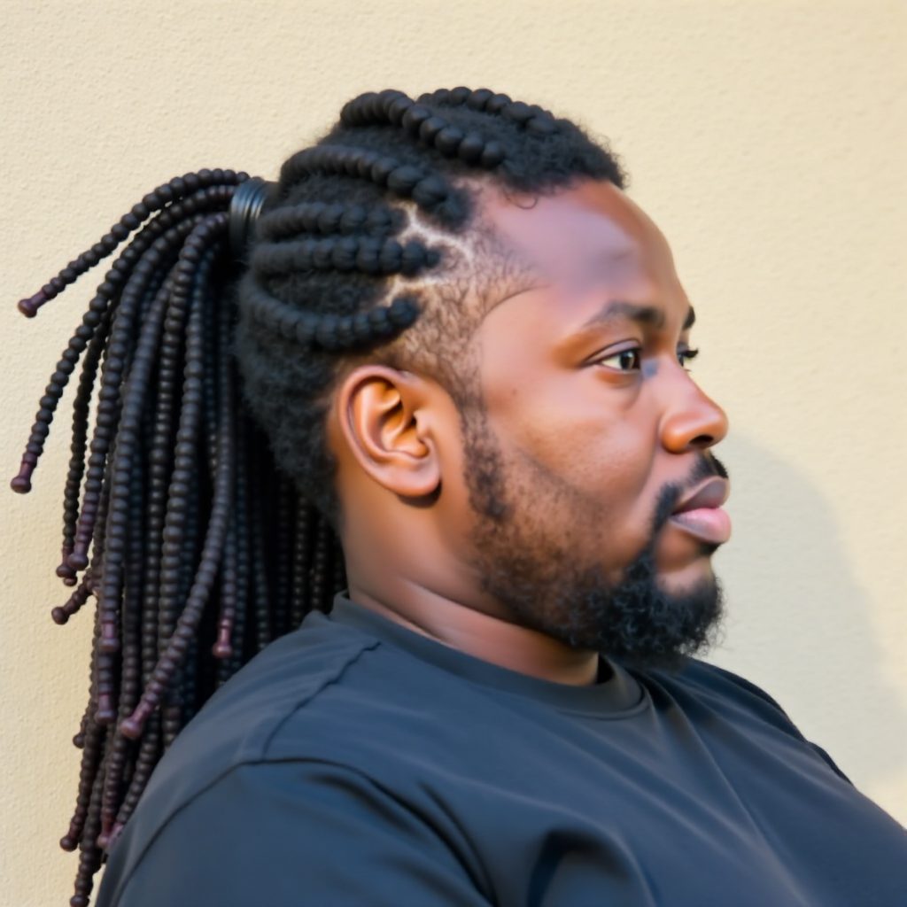 High Taper Fade Black Male with Dreads