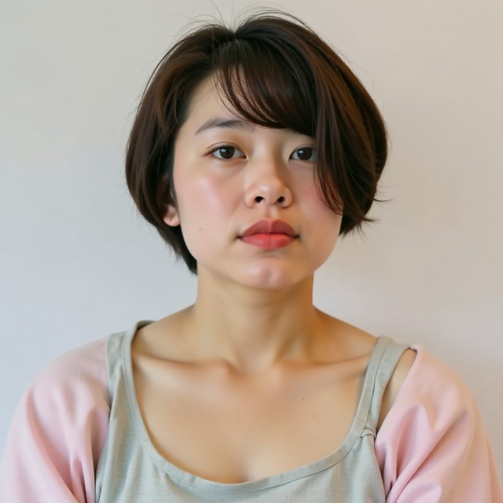 Sleek Pixie Bob for Women with Round Faces