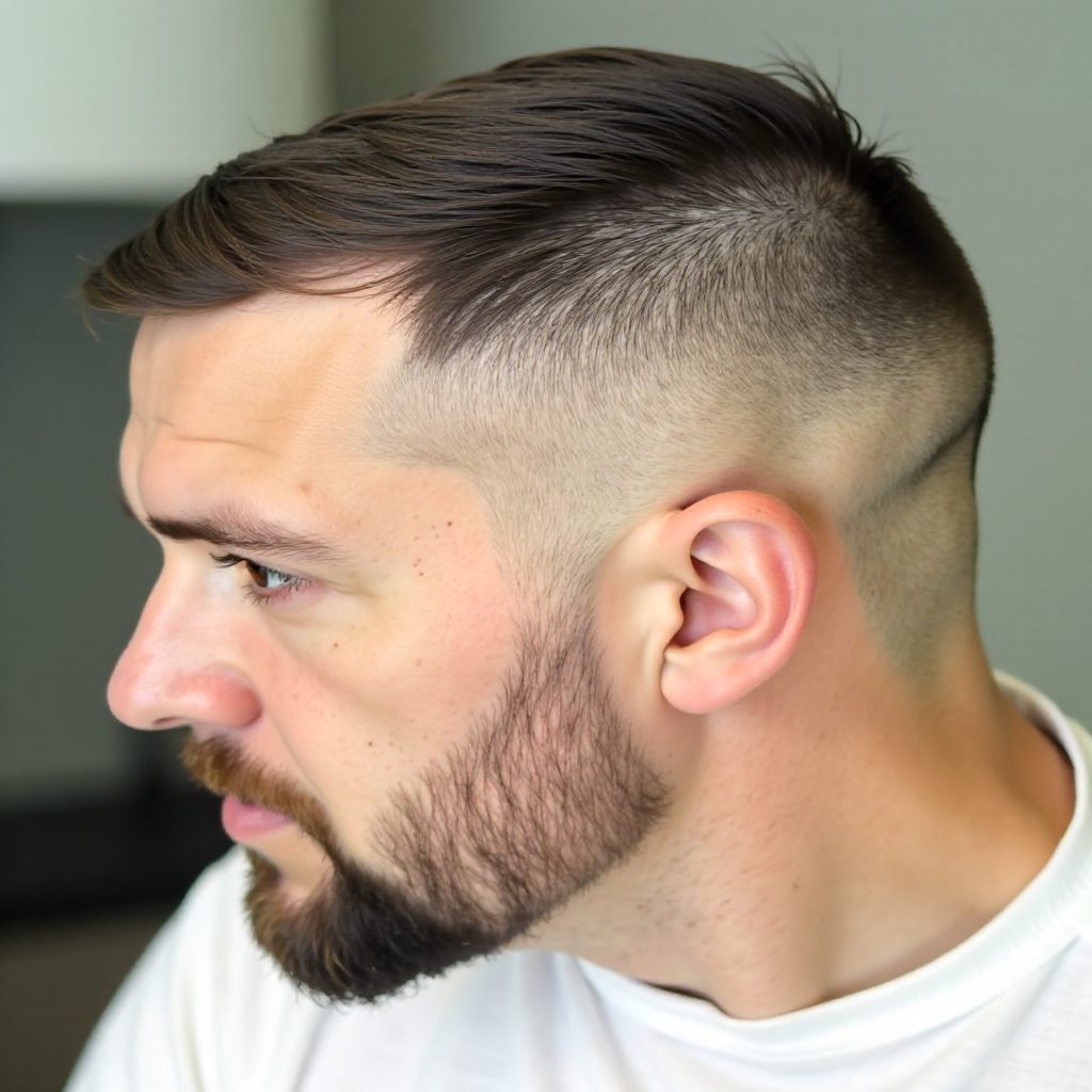 Bald Fade with Facial Hair