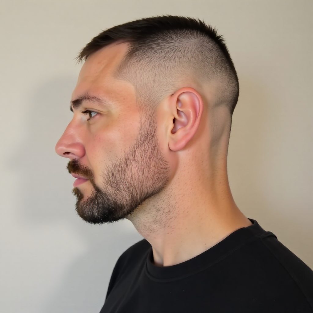 High Skin Fade with Beard