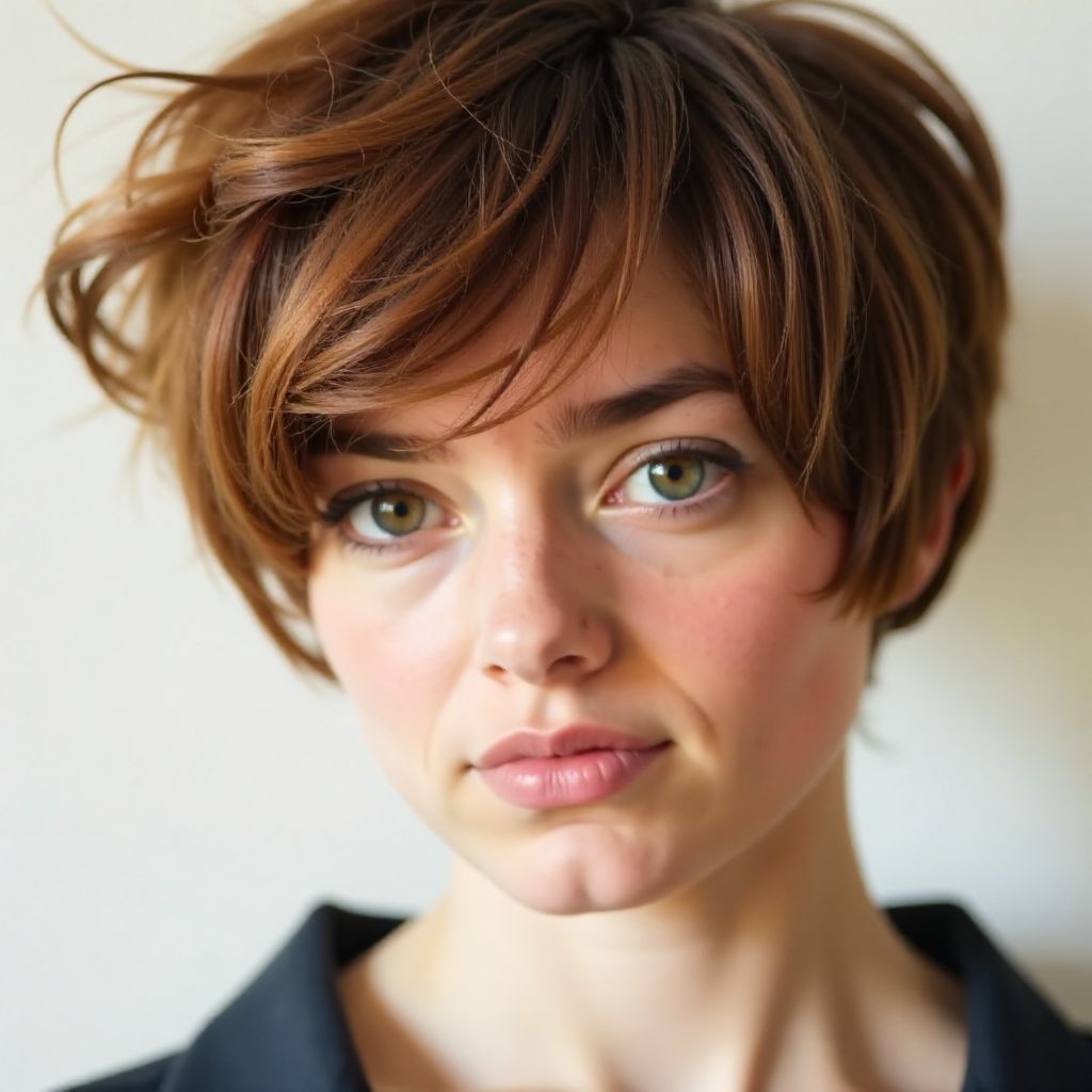 Wolf Cut Pixie with Textured Crown Layers