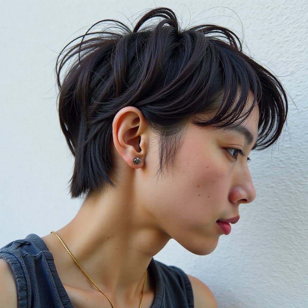 Asian Modern Mullet Haircut
