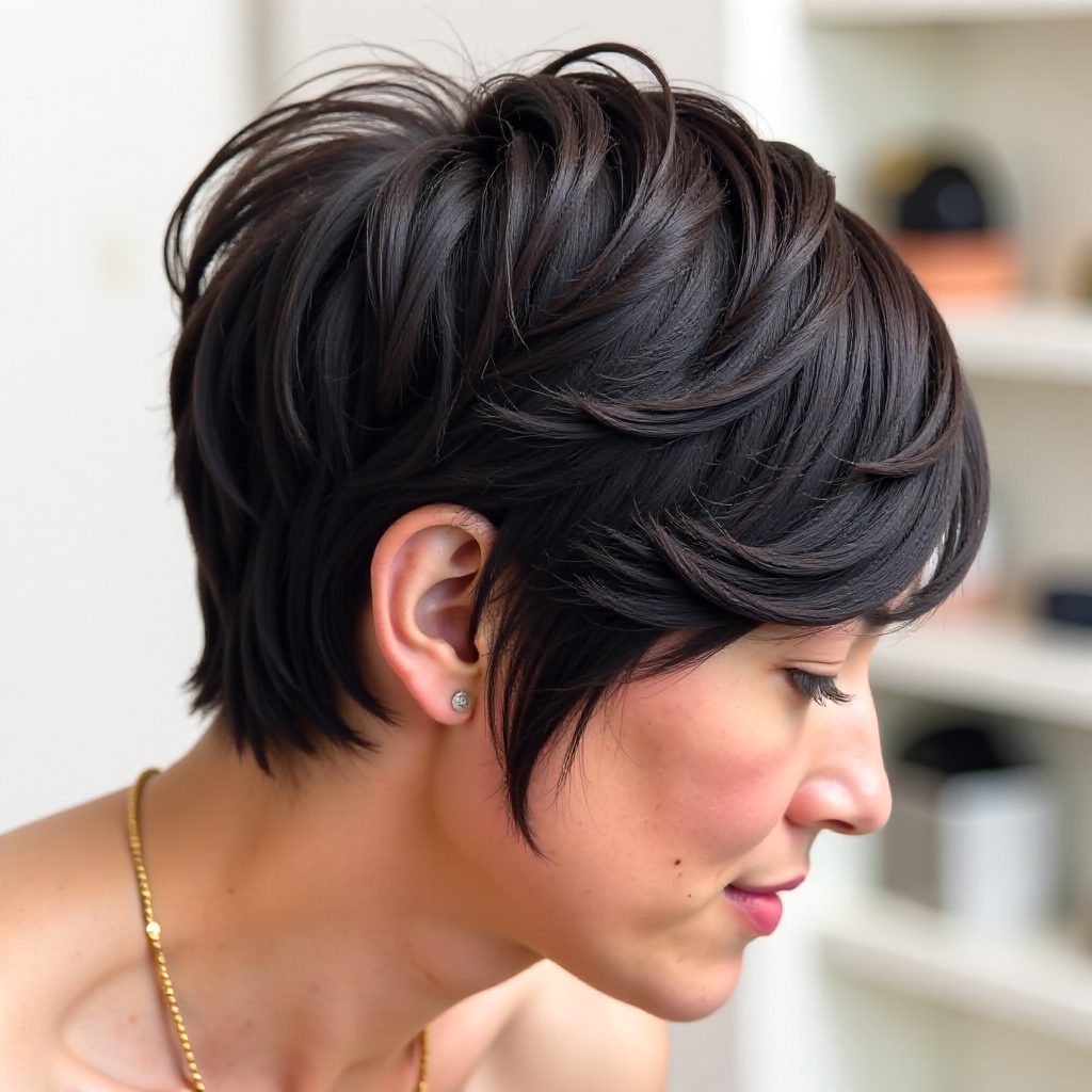 Classic Pixie with Long Side Bangs