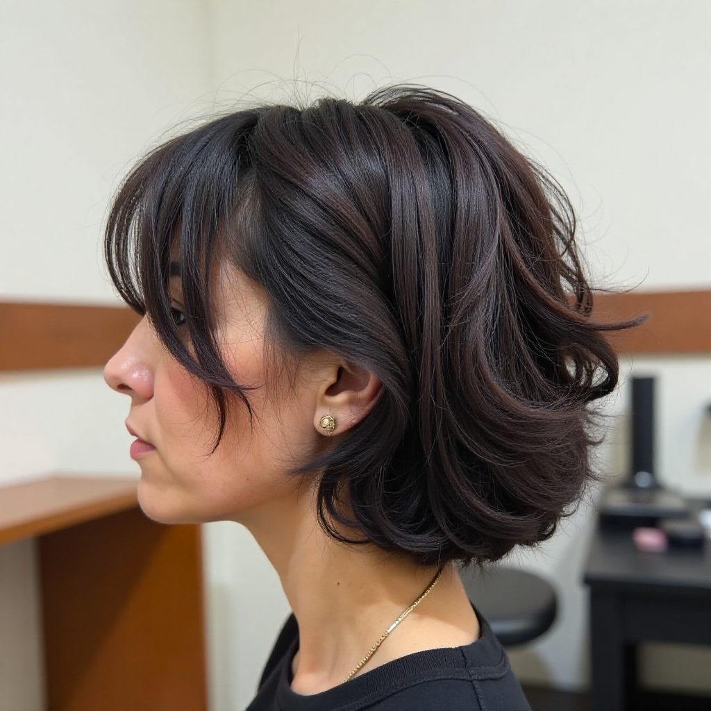 Tousled Mod Cut Mullet Asian