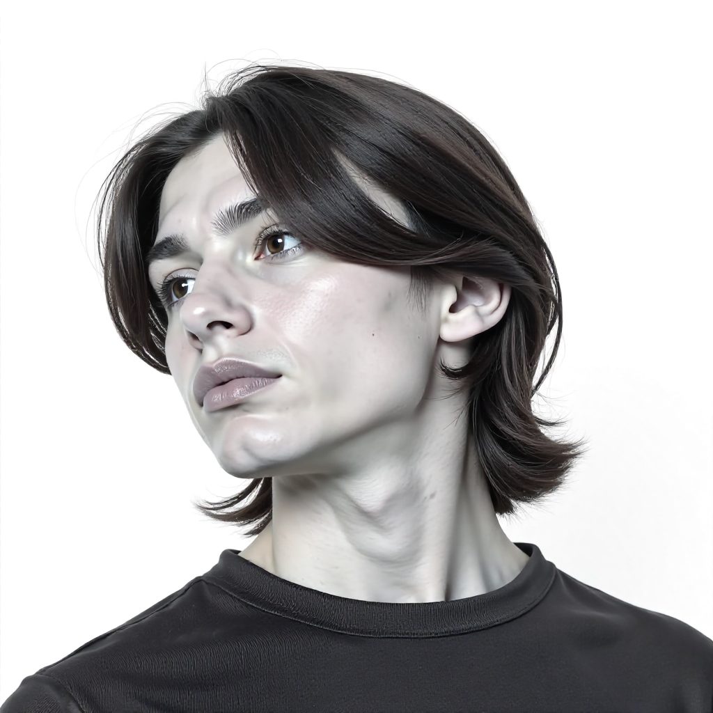 Curtain Bang Mullet Middle Part