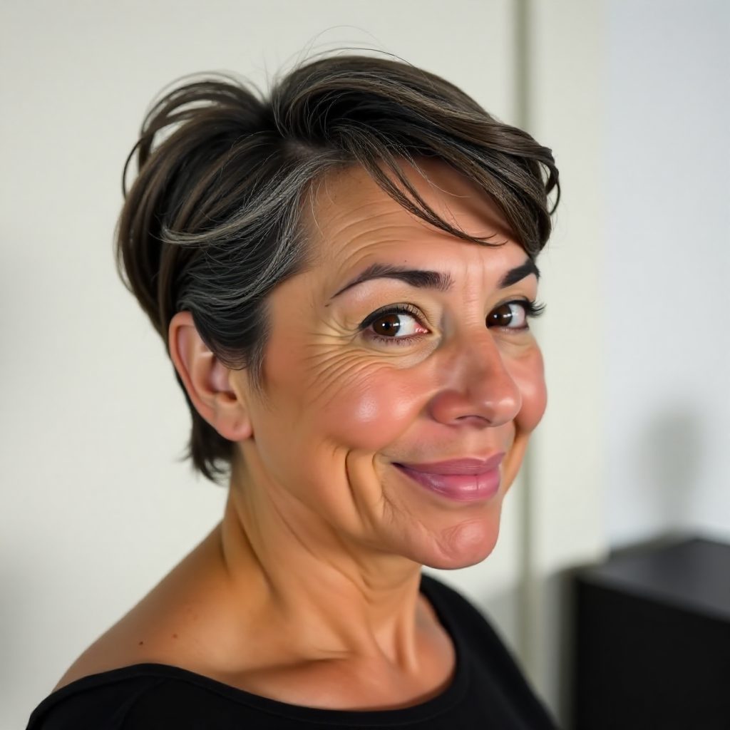 Fine Hair Pixie with Wispy Bangs