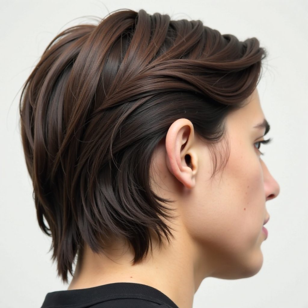 Modern Slick Back Mullet Fade
