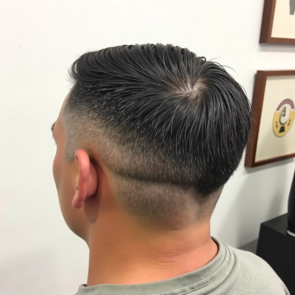 Mid Fade Slick Back Style