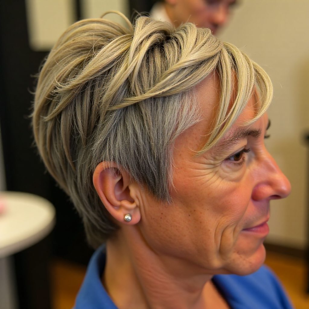 Side Parted Layered Bangs
