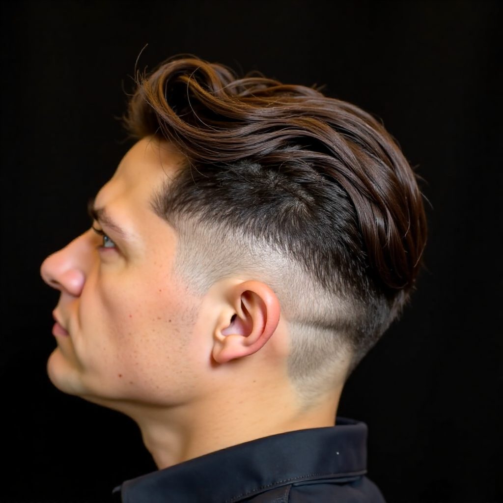 Low Drop Fade Slick Back