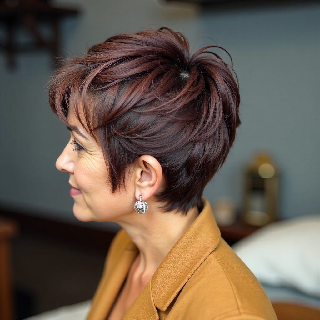 Feathered Pixie with Side Bangs