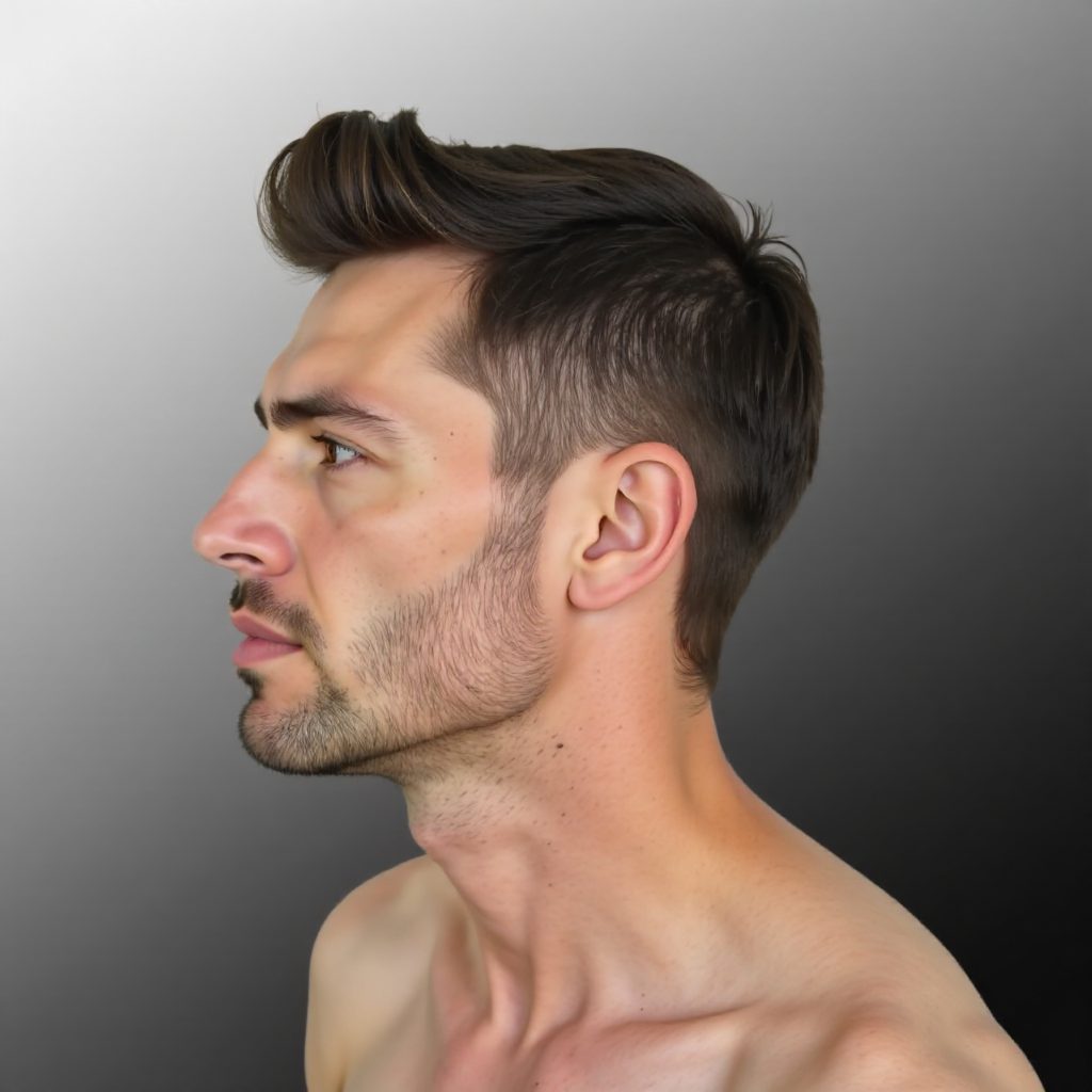 Short Modern Mullet Burst Fade