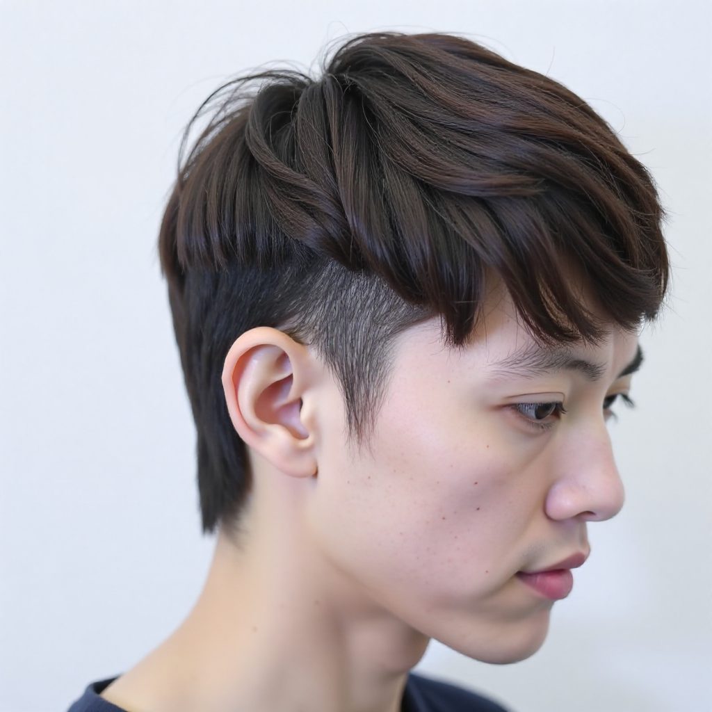 Short Mullet with Taper Fade