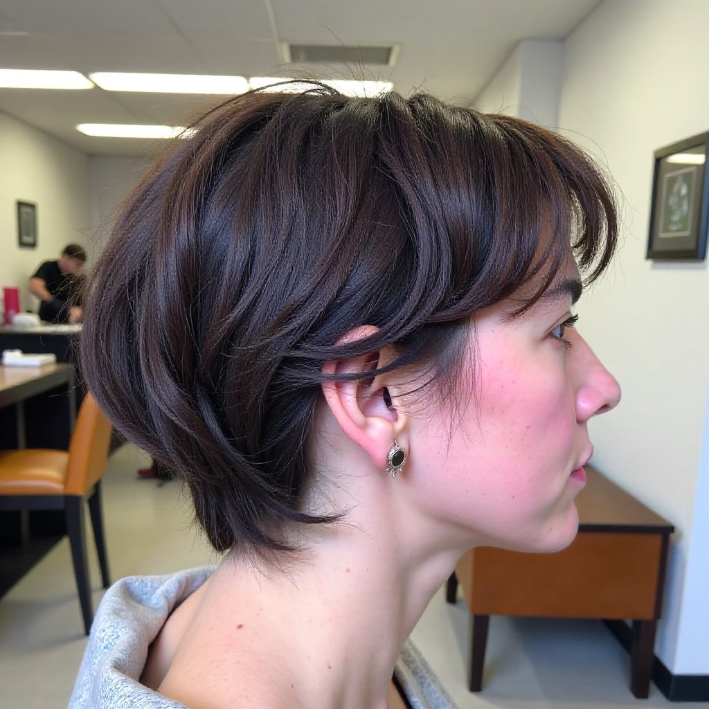 Wet-Looking Shaggy Cut
