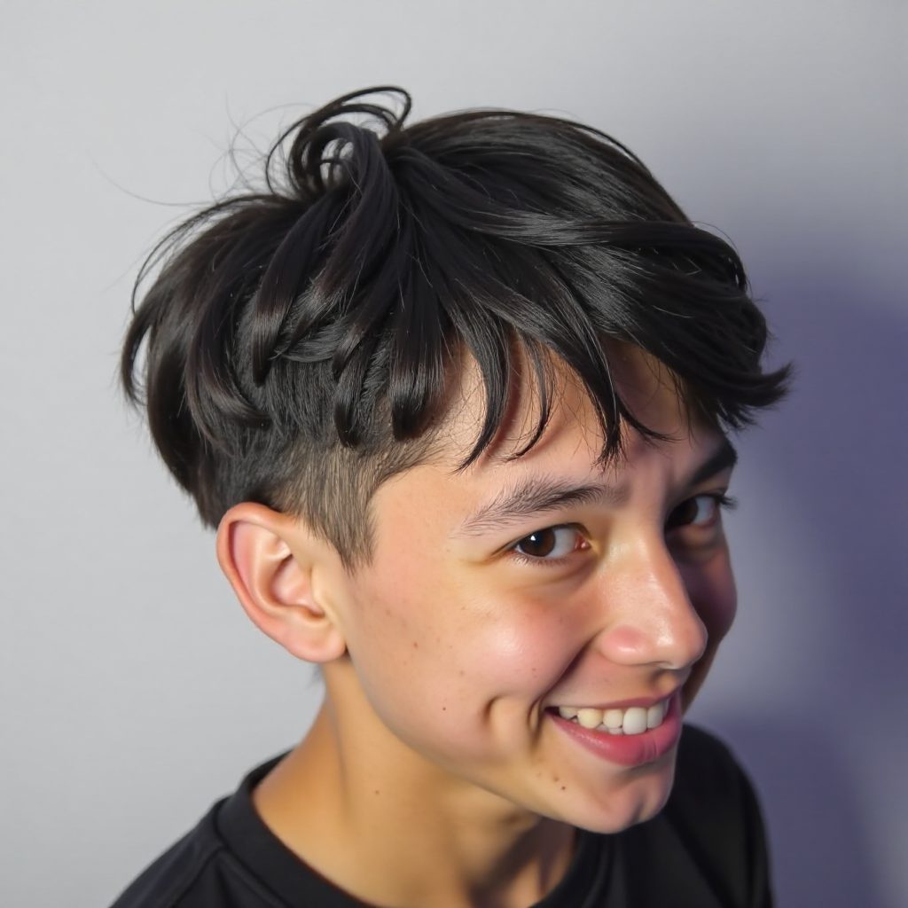 Messy Textured Fringe with Taper