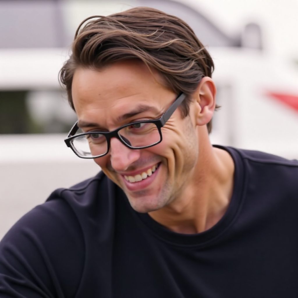 Middle-Part Male Hairstyle