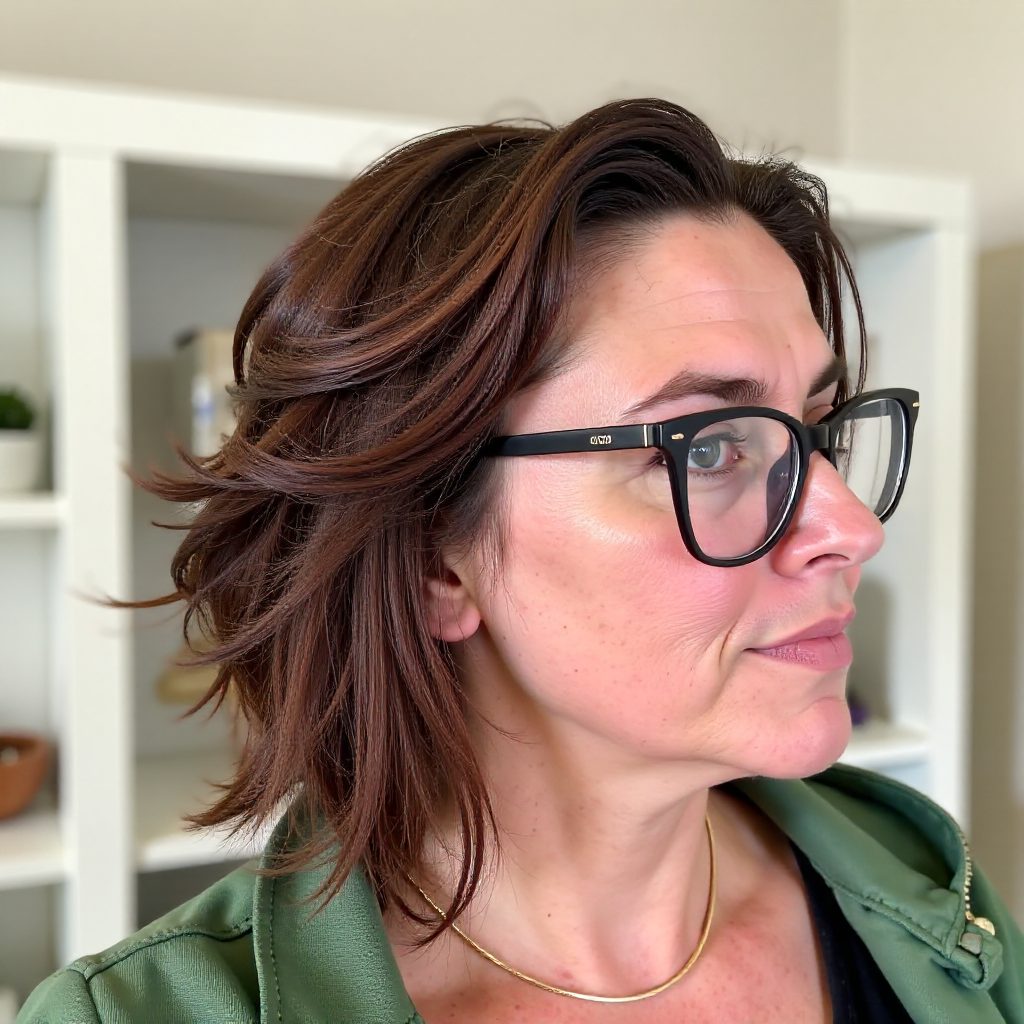 Curly Shoulder-Length Shag