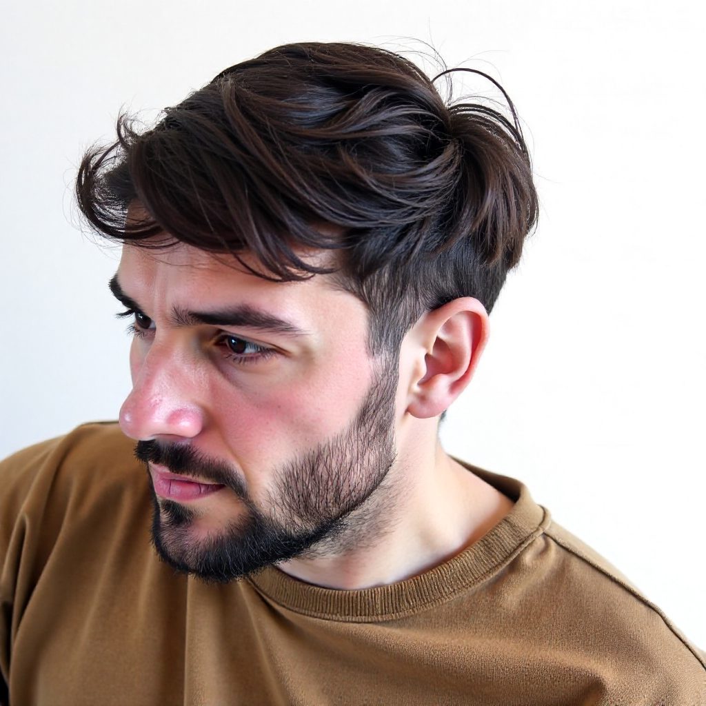 Tapered Short Wavy Hair for Men