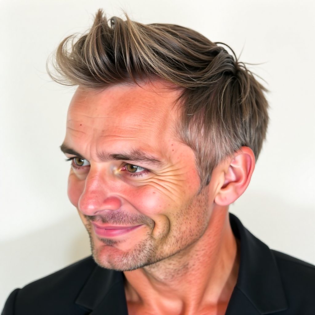 Short Wavy Mullet for Men