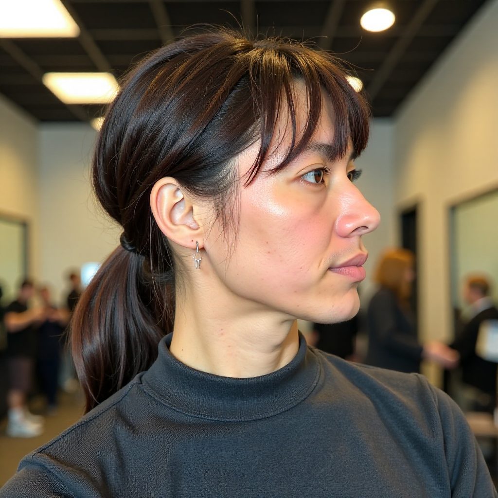 Textured Fringe with Mullet