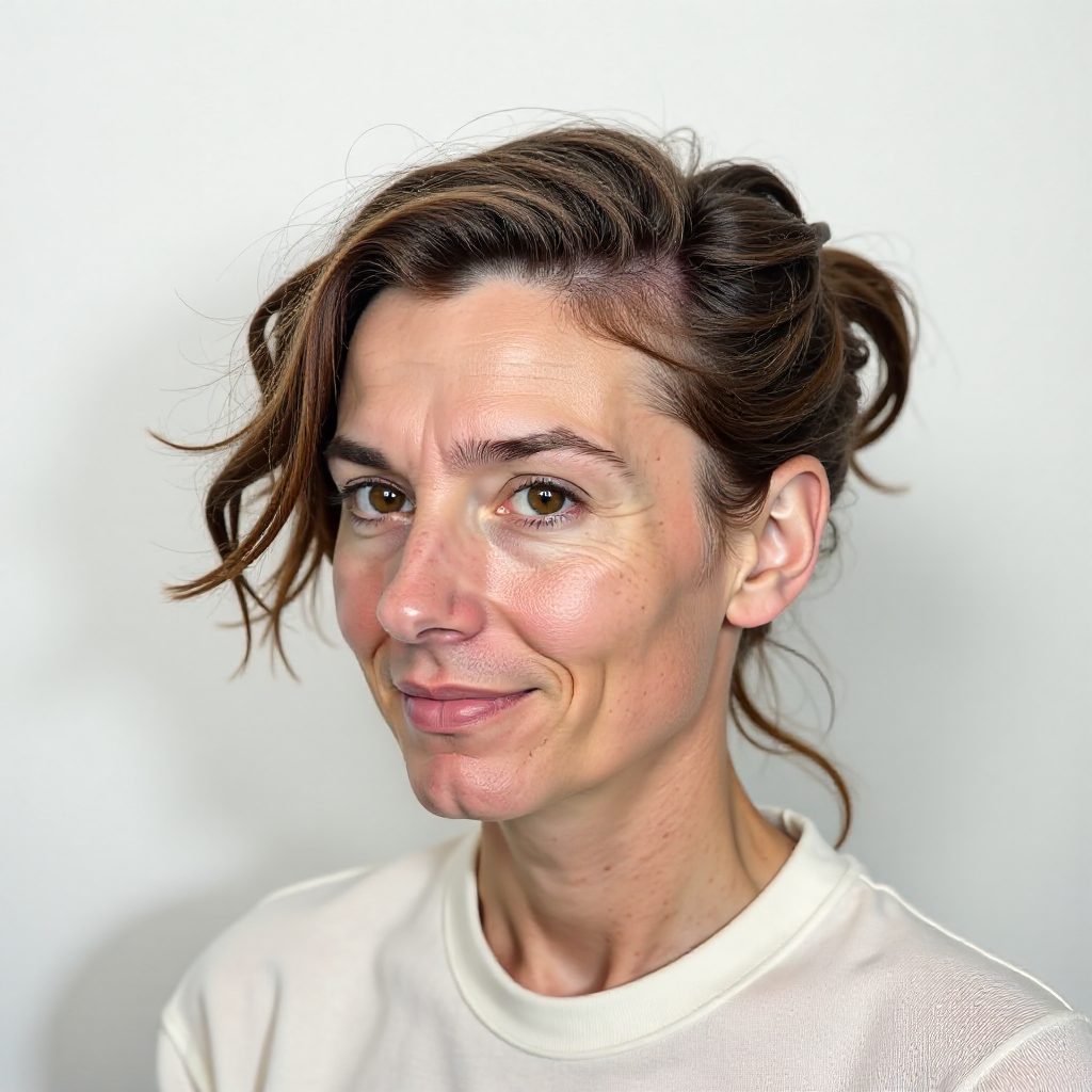 Gray Angled Bob with Silver Highlights