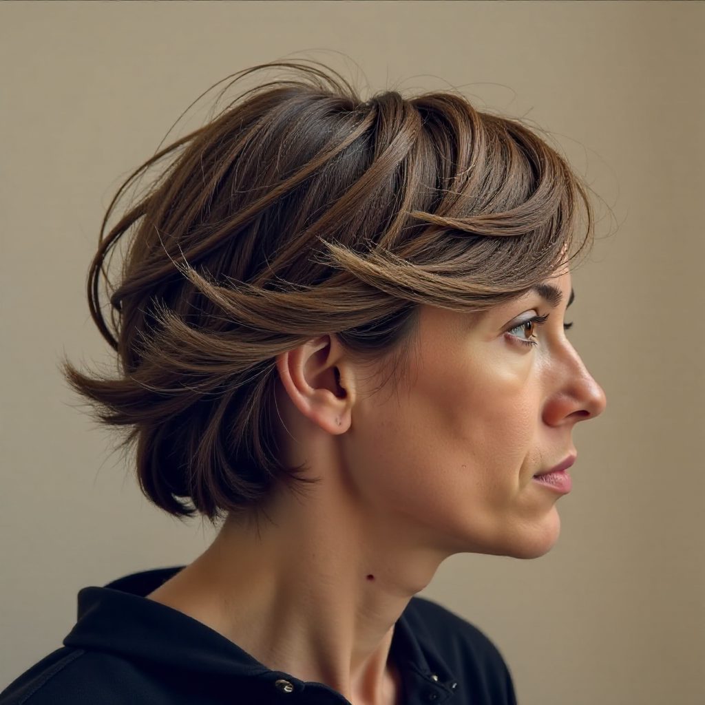 Side-Swept Layered Surfer Haircut for Men