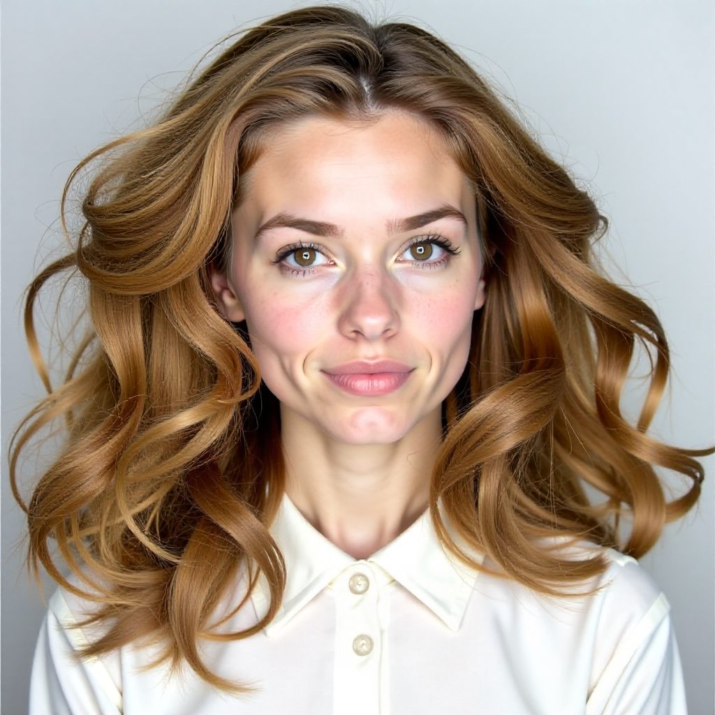Side-Swept Long Bouncy Curls