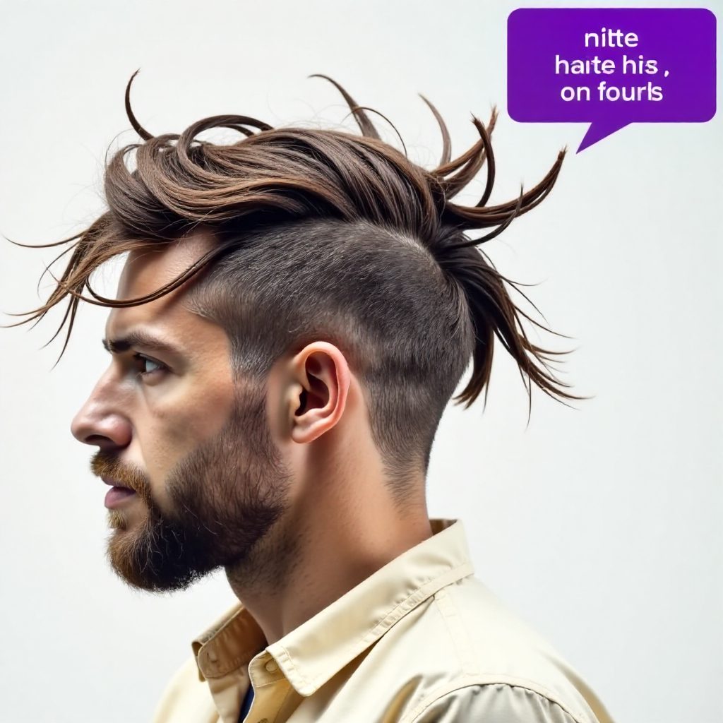 Shaved Hairstyle with Thick Dreads