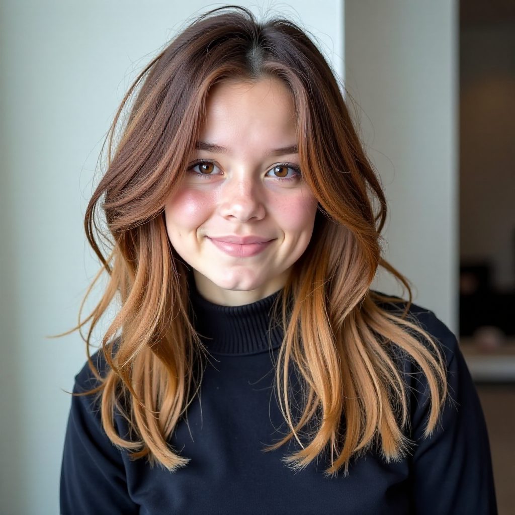 Messy Long Shag for Thick Hair